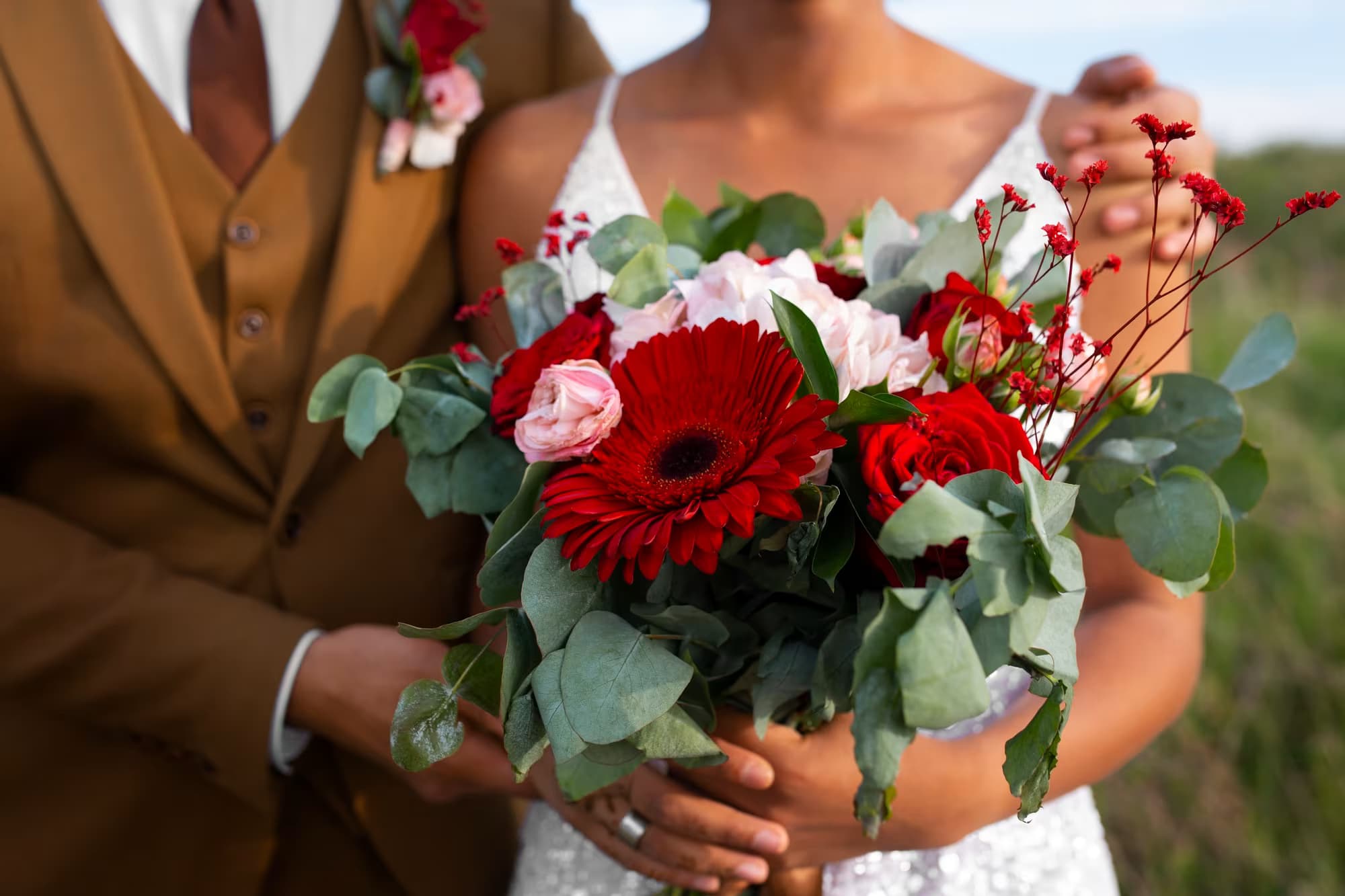 Wedding venue with bridesmaids